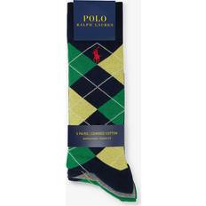 Polo Ralph Lauren Socks Polo Ralph Lauren Mens 3pk Nvy/gry/grn Argyle Logo-embroidered Argyle Pack of Three Cotton-blend Socks