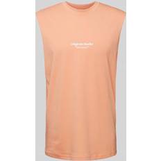 Jack & Jones Tank Tops Jack & Jones Printed Crew Top Orange