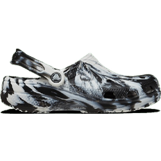 45 ⅓ Udetøfler Crocs Classic Marbled Clog - White/Black