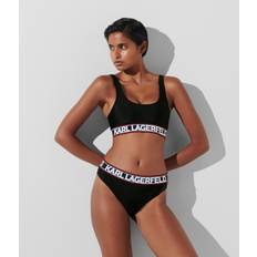 Negro Tops de bikini Karl Lagerfeld Bikini Sujetador Mujer Elongated Logo Top - 240w2221 999