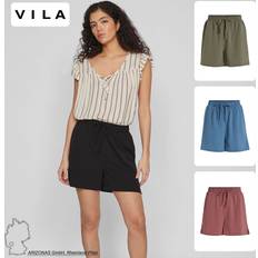 Vila Lös Shorts Vila Hög Midja Shorts Brun