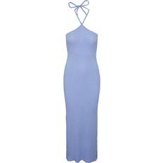 Midi-mekko - Sininen Mekot Pieces Pcalicia Sl Long Halter Neck Dress - Sininen