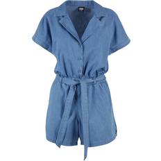 Denim/Jeansstoff Jumpsuits & Overalls Urban Classics Light Denim Resort Jumpsuit Jumpsuit blau in