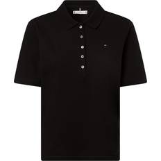 Girocollo - Uomo Camicie Tommy Hilfiger Maglietta Polo Maniche Corte Donna 1985 Pique Polo - Black