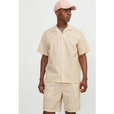 Men - Yellow Shirts Jack & Jones Relaxed Fit Resort Shirt Yellow