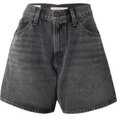 Levi's Grå Bukser & Shorts Levi's Højtaljede denimshorts med poset pasform forvasket sort-Black