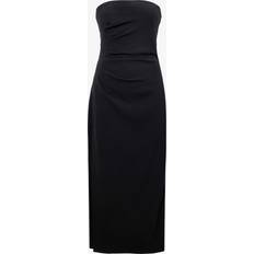 Proenza Schouler Shira Strapless Draped Matte Midi Dress - Black