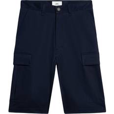 Ami Paris Men Shorts Ami Paris Navy Cargo Pocket Shorts NAUTIC BLUE/491