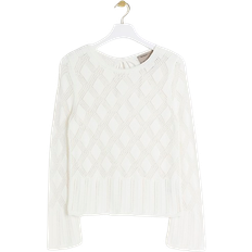 River Island Crochet Tie Back Knit Top - White