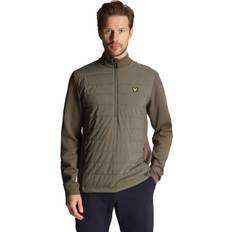 Lyle & Scott Ytterkläder Lyle & Scott Men's Golf Baffle Quilted 1/4 Zip Midlayer in Olive Cactus Green