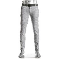 Chinos - Linen Trousers Alberto Checked Pattern Pants - Multicolor