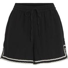 Vila XL Shorts Vila Shorts 'MANDA' schwarz weiß