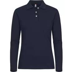 Dame Polotrøjer på tilbud Clique Premium langærmet dame polo T-shirt, Mørk Marine