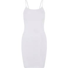 Driekwart Mouw - Vrouw Jurken Urban Classics Slim-Fit Jurk Van Stretchjersey - Blanc