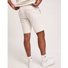 Man - Zilver Shorts Only & Sons Mark Cotton Linen Shorts Zilvergrijs