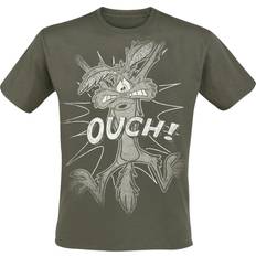 Looney Tunes Anime T-shirt Coyote Ouch för Herr oliv