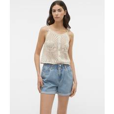 Natuurlijk Blouses Vero Moda Gebreide Top Silja - Lichtbeige