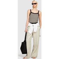 SISLEY Straight Leg Linen Trousers