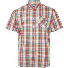 Ben Sherman Shirts Ben Sherman Plus 75937 Gingham Overcheck S/S Shirt Kingfisher Col