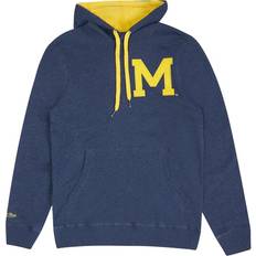 Mitchell & Ness Michigan Classic French Terry Hoodie, Male, Tøj, Hoodies Sweatshirts, Blå