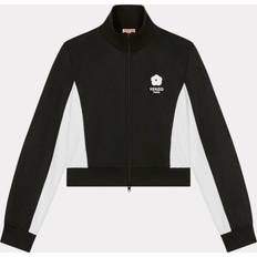 Kenzo Women Outerwear Kenzo Womens Black Funnel-neck Logo-appliqué Stretch-woven Jacket