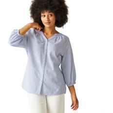 Regatta Blouses Regatta Women's Natuna Lightweight Shirt Blue Ticking Stripe