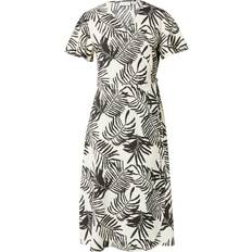 Monivärinen Mekot Vila Kietaisumekko ViLovie S/S Wrap Midi Dress - Beige