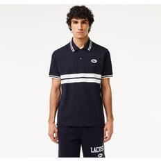 Man - Striped Polo Shirts Lacoste Sporty Cotton-Piqué Polo Shirt Black