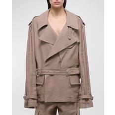 Tencel Cappotti Helmut Lang Rider Trench - Beige