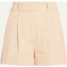 Veronica Beard Haina Seersucker Pleated Shorts - Neutral