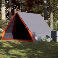 VidaXL Tents vidaXL Grey and orange Camping Tent A-Frame 2-Person Lightweight Dome Tent Green Waterproof