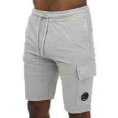 C.P. Company Shorts C.P. Company Mens Light Fleece Utility Shorts in Grey Cotton