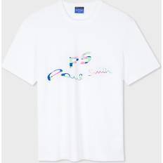 Clothing Paul Smith Paul Smith Wave Script T-shirt Col: 01 White