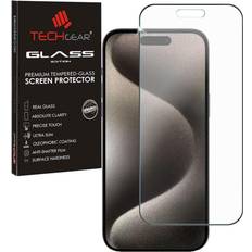 TechGear Anti Glare Screen Protector for iPhone 15 Pro Max MATTE 3D GLASS Edition Genuine Tempered Glass Full Screen Protector Guard Cover