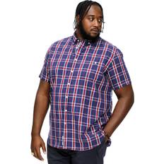 Clothing D555 3XL, Navy/Red Check D555 Mens Royston Big Tall Kingsize Short Sleeve Check Shirt Navy/Red Check