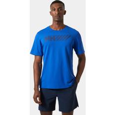 Helly Hansen Men T-shirts Helly Hansen Ss Logo Tee Blue Cobalt Blue