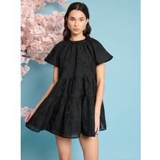 Sister Jane Sister Jane Paper Rose Organza Mini Dress, Black