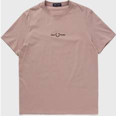 Fred Perry Rosa Kläder Fred Perry Broderad Rosa Tee Shirt -