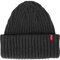 Levi's Damen Kopfbedeckungen Levi's Levi's Ribbed Beanie Dark Grey