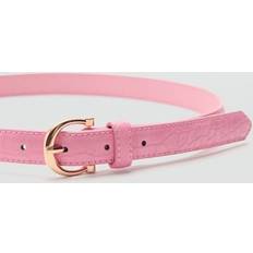 Pink - Women Belts Mango Animal print effect belt pink Woman Pink