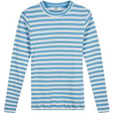 Mads Nørgaard 2x2 Cotton Stripe Tuba T-shirt, Alaskan Blue/White Alyssum