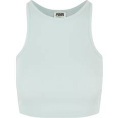 3XL - Damen Tanktops Urban Classics Organic Cotton Cropped Rib Top für Damen Grün