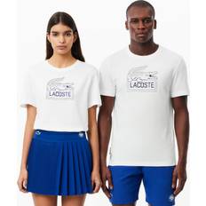 Tops Lacoste Ultra-Dry Sport Tennis-T-Shirt French Open Edition Weiß Weiss