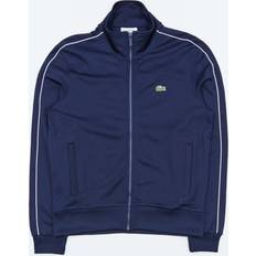 Lacoste Men Outerwear Lacoste Paris Piqué Zip Front Track Jacket Midnight Blue Midnight blue
