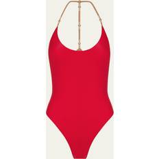 Rojo Trajes de baño Vix Layla Solid One Piece Swimsuit