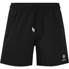 Beige Swimming Trunks Sandbanks Badge Logo Swim Shorts in Black