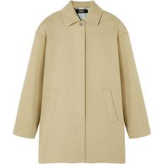 Versace Coats Versace Medusa Head-buttons coat women Elastane/Cotton Neutrals