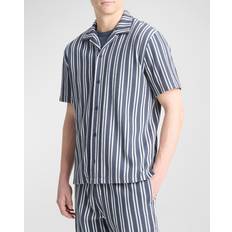 Linen Shirts Vince Jacquard Stripe Knit Camp Shirt