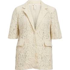 Elastaani/Lycra/Spandex - Nainen Puvut Object Collectors Item ObjRitta LO Long SS Blazer - Beige