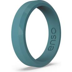 Wedding Rings Enso Rings Bevel Thin Silicone Teal